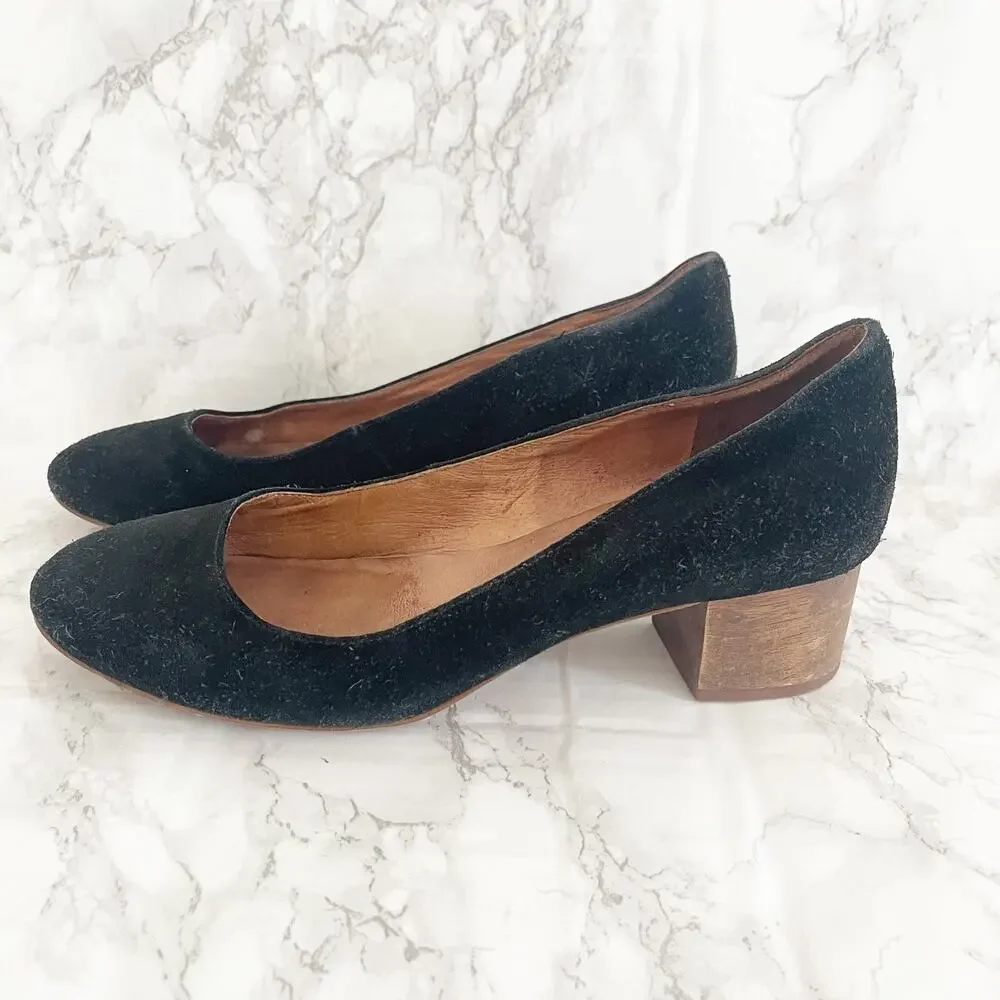 MADEWELL The Sofie Pump Suede Black 7.5